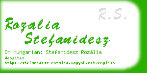 rozalia stefanidesz business card