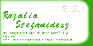 rozalia stefanidesz business card